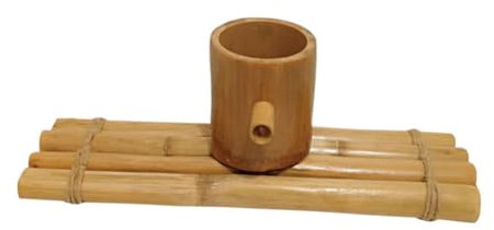 ASerZenith Fontana d'Acqua in bambù con Pompa, Fontana d'Acqua Feng Shui in bambù, Caratteristica Decorativa per Giardino Giapponese All'Aperto, Fatta A Mano, 60 Cm(50CM)