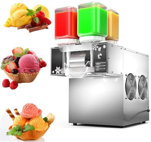 Dispositivo per la triturazione del ghiaccio a fiocco di neve, macchina per gelato a raffreddamento rapido, macchina automatica per ghiaccio Bingsu con 4 secchi,220V