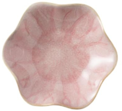 KiBcsLic Coupelle à Bijoux Assiette de Rangement D'Entrée Présentoir à Anneaux Support à Clés en Céramique Adaptée pour Organiser Les Bracelets et, Rose