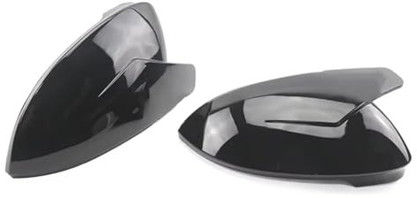 Außenspiegelabdeckung 2x Sport Rückansicht Flügel Spiegel Abdeckung Kappe Glänzend Schwarz Für VW Für Golf 8 MK8 8R R Für GTI Für GTE Für GTD 20-25 Auto Spiegelkappen
