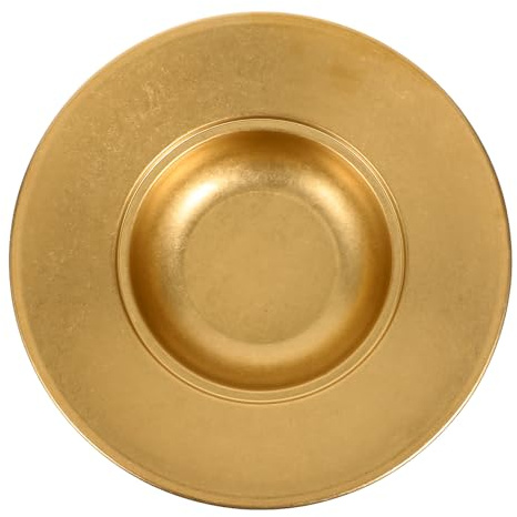 BESPORTBLE Plato de Acero Inoxidable Vintage para Pasta 26 CM Plato Profundo Multifuncional para Sopa y Postres Diseño Italiano Retro Color Dorado Adecuado para Cenas y Servir Comida