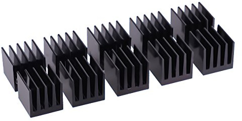 Alphacool GPU RAM Aluminium Kühlkörper 15x15mm - Schwarz 10 Stück