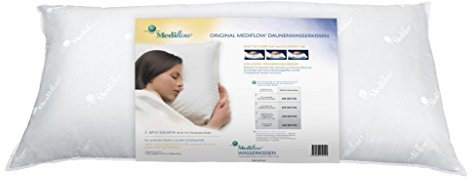 Mediflow Wasserkissen mit Daunenfüllung, 40 x 80 cm, verstellbare Stütze bei Nackenschmerzen (40 x 80 cm)