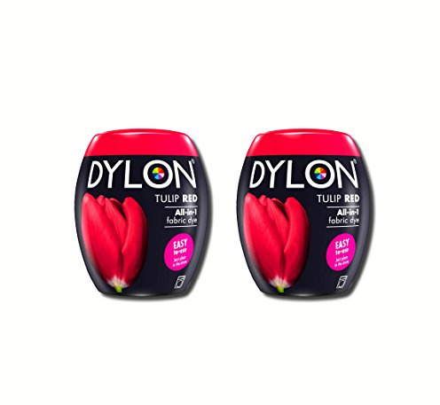 New Dylon 350g Tulip Red Machine Dye Pod 2 Pack