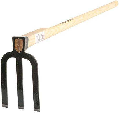3-Zinken Gartenhacke, Karst-Design, 135cm Stiel, hochwertig Geschmiedet für optimale Unterstützung von SHW-FIRE