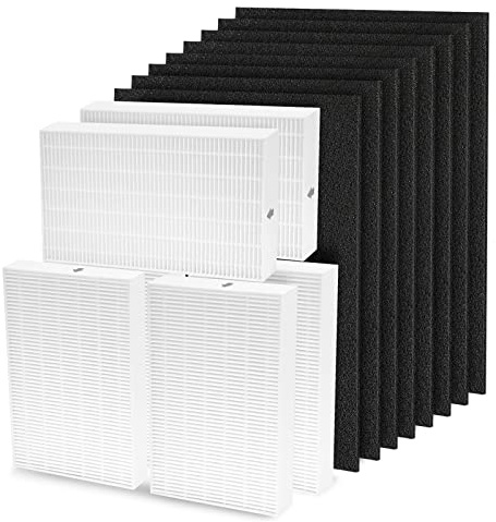HPA300 Filter R replacement for Honeywell HPA300, HPA200, HPA100, HPA090 Series Air Purifiers, Replace #HRF-R3, HRF-R2, HRF-R1 (6 HEPA Filter R + 8 Activated Carbon Pre-Filter)