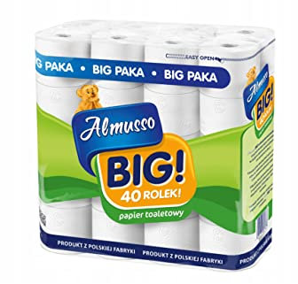 Scandinavian Home - Toilettenpapier 3-lagig Almusso 40 Rollen | Klopapier | WC Papier | Papierrolle | Toilettenpapier 3-lagig | Toilet Paper | Natürliche Zellulose