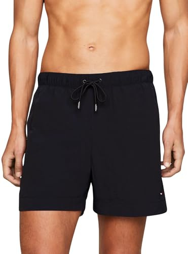 Tommy Hilfiger Short de Bain Homme Medium Drawstring Mi-Long, Bleu (Desert Sky), S
