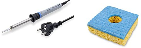 ERSA Lötkolben 30 S 30W 230V 0330KD bewährter Universallötkolben für gänige Löt & Entlöt-Aufgaben & Reinigungsschwamm für Lötspitzen