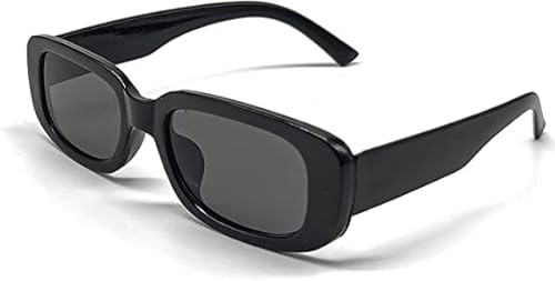 Roontin Rectangle Sunglasses Retro Square Sunglasses Trendy UV400 Protection Y2k Shades Sun Glasses Retro Glasses for Women Men