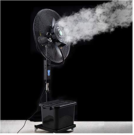 Ventiladores de niebla ventilador,ventilador de pedestal avanzada oscilante ventilador de niebla grande, 3 velocidades de enfriamiento 40 L giratorio ajustable telescópico ventilador de pie para gimna