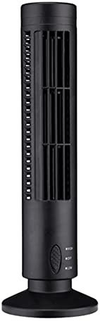 Meogromp Ventilatore Un Torre USB Ventilatore Un Torre Ventilatore Elettrico Mini Condizionatore d'Aria Verticale, Ventilatore Un Piantana Nero