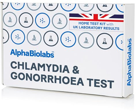 AlphaBiolabs Home STI Test - Chlamydia & Gonorrhoea Testing with Lab Results - Adheres to BASHH, FSHR and MHRA guidelines for Sexual Health Testing