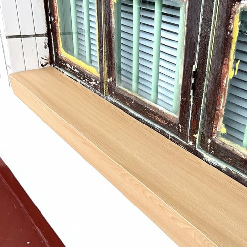 ZAQYCM Fensterbank Acryl Fensterbankabdeckungen Für Innen Haus, 30 25 23 20 18 15 13 10 cm Breit Fensterbank Pan Flashing, Größe, Holz-Finish (Color : W 5in(13cm), Size : L 43.3 in(110cm)
