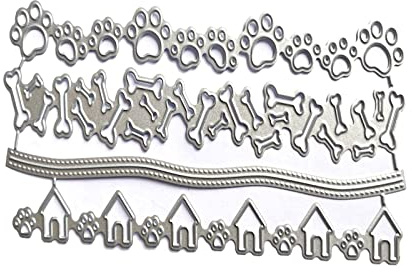 YIZITU Metall-Stanzformen mit Hund, Scrapbooking, Stanzschablone, Kartenprägung, DIY, Fotoalbum, Vorlage, Dekoration, Handwerk, Metall-Stanzformen Maschine