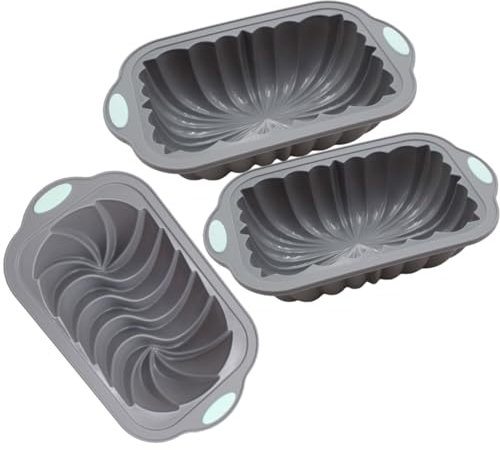 Nchdewui 3 PièCes Moule Mini Cake, Moule A Pain De Mie, Moule A Pain, Moule A Cake Silicone, Pour Mini GâTeaux, Pain, Pain De Viande