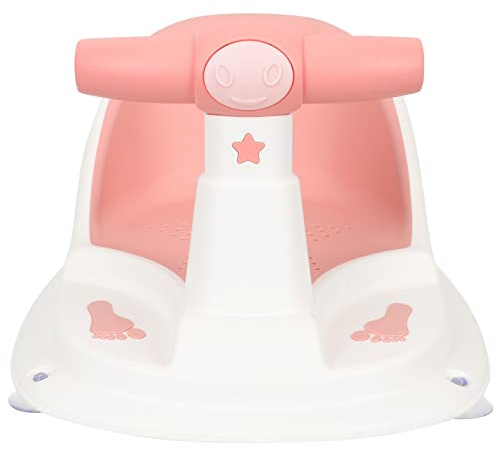 Vaguelly Badewannensitz Für Junge Mädchen Rutschfester Badesitz Mit Starken Saugnäpfen Ergonomischer Stuhl Für Sicheres Baden Für Kleinkinder Der Badewanne Pinke Farbe Stabil Und