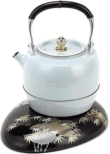 Bollitori elettrici Bollitore elettrico 700ML/23.7OZ Bollitore elettrico vintage cinese con spegnimento automatico Bollitore per acqua calda Facile da versare Teiera elettrica facilità d'uso