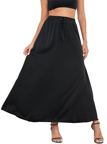 VOGMATE Faldas Largas Mujer Causal Elegantes Falda Elástica de Cintura Alta Trendyol Falda Verano