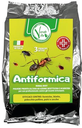 Verdevita antiformiche in polvere, insetticida per formiche, veleno per formiche, insetticida in polvere per ambienti esterni orto casa giardino prato, solubile anti formiche -1 kg-