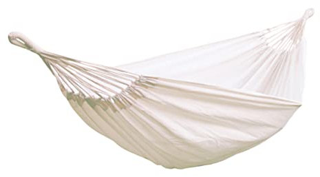 CAXUSD Doppel Hängematte 200X150cm Baumwolle Outdoor Hängesessel für Camping Reisen Waschbar Verschleißfest mit Stabilem Gestell