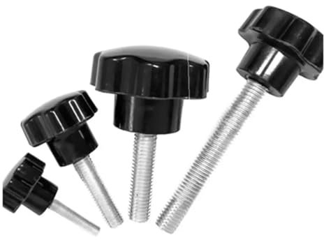 OZXZH 5/10 Stück Kunststoffkopfgewinde Sternform Rändelschraube Klemmgriff Knopfschraube Holzpflaumenschraube M5, M6(5PCS,M5x16)