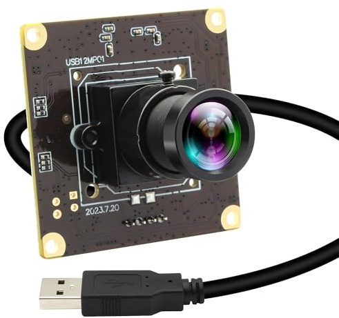 IFWATER 12 MP USB-Kameramodul 4K 120 fps Hochgeschwindigkeits-Golfschwungkamera mit 25 mm schmalem Sichtfeld, M12-Objektiv, geringe Beleuchtung, industrieller Lightburn, eingebettet für Raspberry Pi