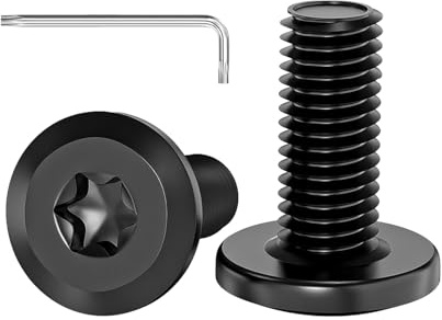 Wavanta M4-Schrauben, M4 x 12 mm, Flachkopfschrauben, Torx-Schrauben, 304 Edelstahl, Vollgewinde, Schwarzoxid mit Torx-Schlüssel, 20 Stück