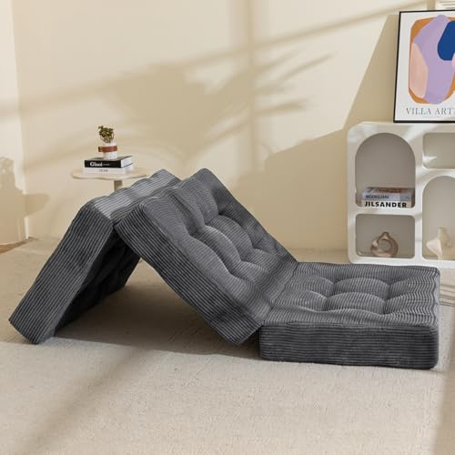 MAXYOYO Klappmatratze, Bequemes Faltmatratze, Memory Schaumstoff Extra Dickes 15cm, 3-Teilige Gästematratze für Gästebett, Bodenmatratze Klappbar für Wohnzimmer, 75x190cm