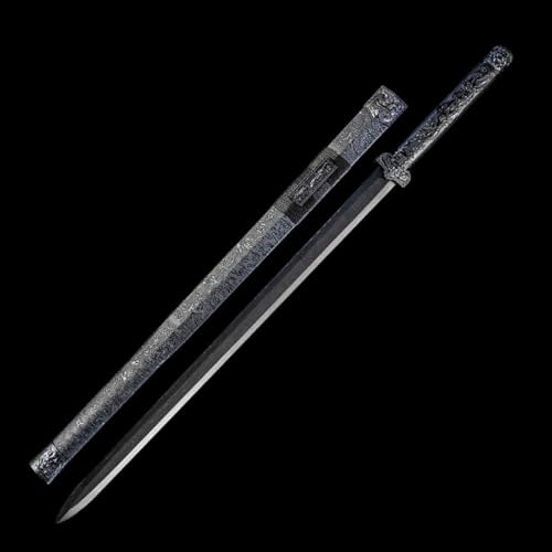 HJHUUA Épée Chinoise en Bambou Naturel de 107,5 cm,Bokken Fait Main,épée Droite en Bois pour Cadeaux,Cosplay,Accessoires,fêtes,entraînement.