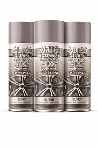 Balaju Height 3X AX ALLOY WHEEL SPRAY PAINT SILVER 400ML - Auto Extreme Professional Alloy Wheel Silver Spray Paint for Smooth Satin Finish, Fade Resistant & Quick Drying – Pack of 3