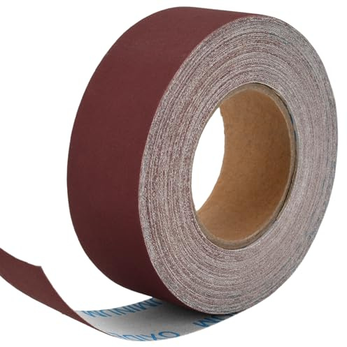 400 Grit Sandpaper Roll, 5cm x24m Continuous Abrasive Sand Paper Ready to Cut Emery Cloth Roll for Drum Sander Woodworking Automotive Metal Sanding