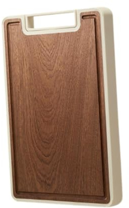 Gcljlmy Planche à découper en bois pour cuisine - Planche à découper décorative et stable - Double face - Pour hacher la viande, les légumes et les steaks