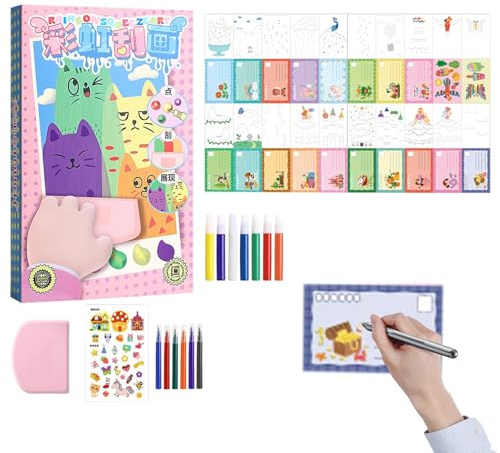 Generico Kit Pittura Spatola – Carta 13x20.5cm | Quaderni Da Grattare Per Ragazzi | Blocco Artistico Graffiato Creativo | Set Disegno Cartoline Per Bambine Bambini Oltre 6 Anni
