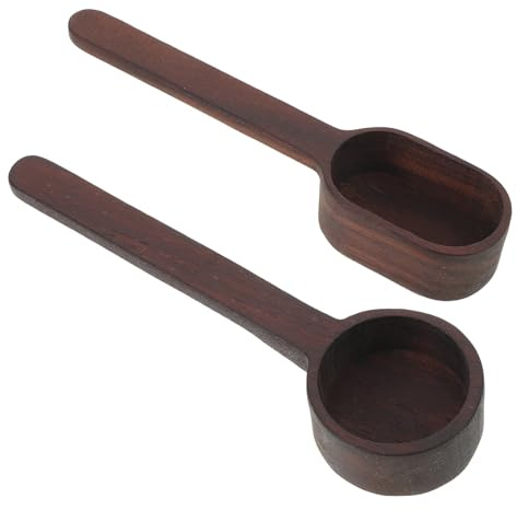 DOITOOL Lot de 2 cuillères doseuses à café - Cuillère doseuse en bois de 10 g pour café moulu - Cuillère à en bois pour grains de thé, expresso, cuisine, fêtes et réunions