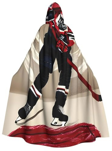 NImongt hockey sport tryck mantel med huva cape för män kvinnor cosplay kostym fest rock karneval festivalkläder