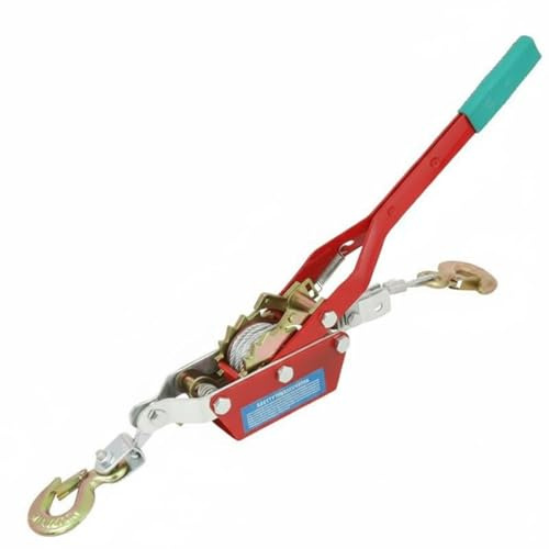 QSTDGVPW Cable Tensioner Heavy-Duty Cable Puller Hand Winch Ratchet Mechanism Alloy Steel Hook Non-Slip Handle Suitable for Construction Landscaping Workshop Vehicle Recovery, 1T, Boutique Hook