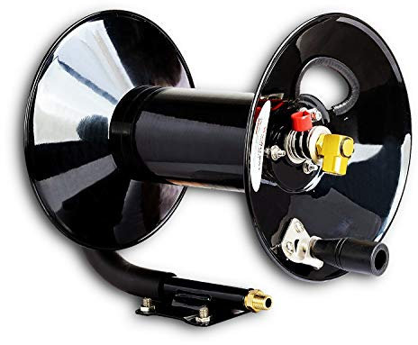 ReelWorks Air Hose Reel Tool Retractable Hand Crank 3/8 Inch x 100' Feet 300 PSI / 20 BAR Heavy Duty Steel Construction (Hose Not Included)