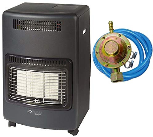 Stufa gas infrarossi ventilata 4,2 Kw + Termoventilatore Nova Turbo sensore O2 REGOLATORE TUBO FASCETTE OMAGGIO