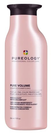 Pureology Pure Volume, Shampoo, For Flat, Fine, Colour-Treated Hair, Adds Weightless Volume, Vegan Formulas, Sulphate Free for a Gentle Cleanse