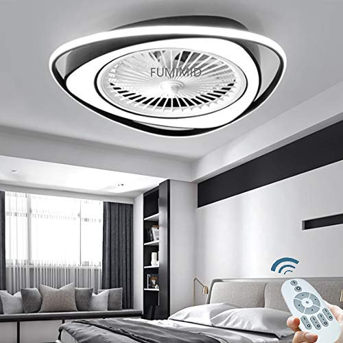 Deckenventilator Fan Deckenlampe LED Licht Einstellbare Windgeschwindigkeit Mit Beleuchtung Und Fernbedienung Dimmbar 38W Moderne Deckenleuchte Für Schlafzimmer Wohnzimmer Esszimmer Kinderzimmer
