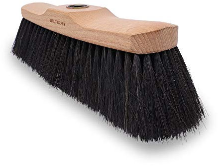 Zimmerbesen Rosshaar schwarz 28 cm | Stuben-Besen mit Gewinde aus Buchenholz | Kehrbesen Made in Germany (1, Stubenbesen Rosshaar)