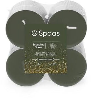 Spaas Maxi Bougies Chauffe-plats Parfumés block pack x8 10h - Snuggling Snow