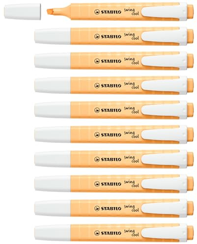 STABILO - Textmarker - swing cool Pastel - 10er Pack - sanftes Orange