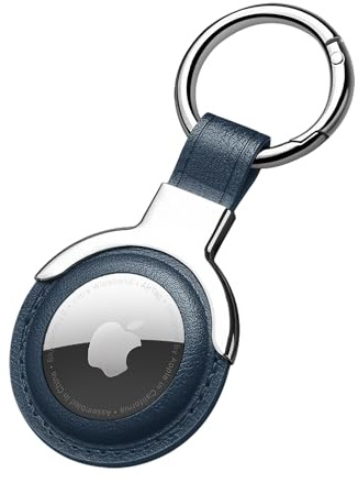 Sichy Étui de protection en cuir pour AirTags, porte-clé AirTags, étui de protection pour étiquettes AirTags, porte-clés pour bagages, collier pour chien et chat