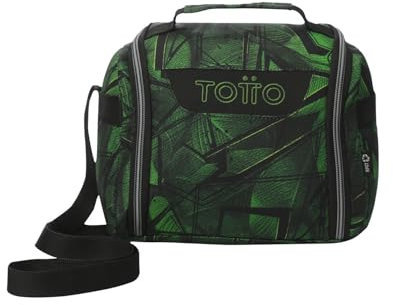 TOTTO - Bolsa Térmica Porta Alimentos 8 Litros, Modelo Resaltador, 25 x 20 x 17 cm, Portameriendas Infantil, Apertura 180º, Asa de Mano, Correa Ajustable, Pasador Mochila Ruedas, Color Jhony Jungle