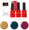 BLUESKY Gel Nail Polish Set, Warm Me Up, FW01 - Vienna, WR01 - Chai Tea, A057 - Winter Sky, Mustard, Yellow, Blue, Ocean, Dark Red (Requires Curing Under UV or LED Lamp), 15 ml (Pack of 1)
