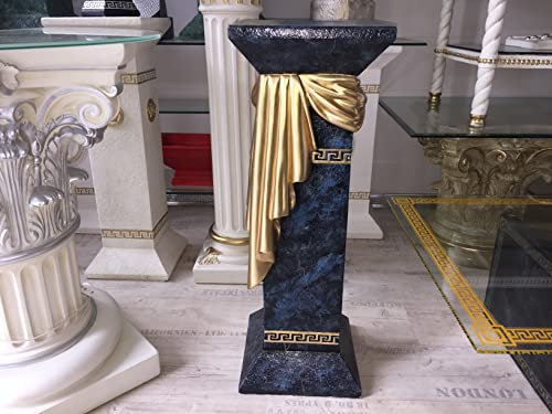 Cinar Columna de meandro estilo mesa auxiliar mármol 80 cm griego antiguo rococó columna barroco soporte para flores Podio pintado a mano