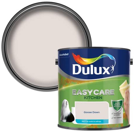 Dulux Pflegeleichte Dispersionsfarbe für die Küche, matt, Gänsedaunen, 2,5 l