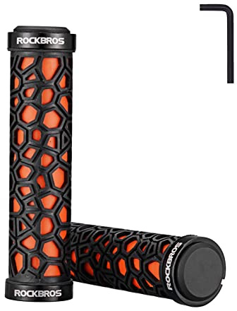 ROCKBROS Bike Handlebar Grips Double Lock-on Bike Grips Non-Slip Bicycle Handlebar Grips for MTB, BMX, Scooters, Folding Bikes 22.2mm